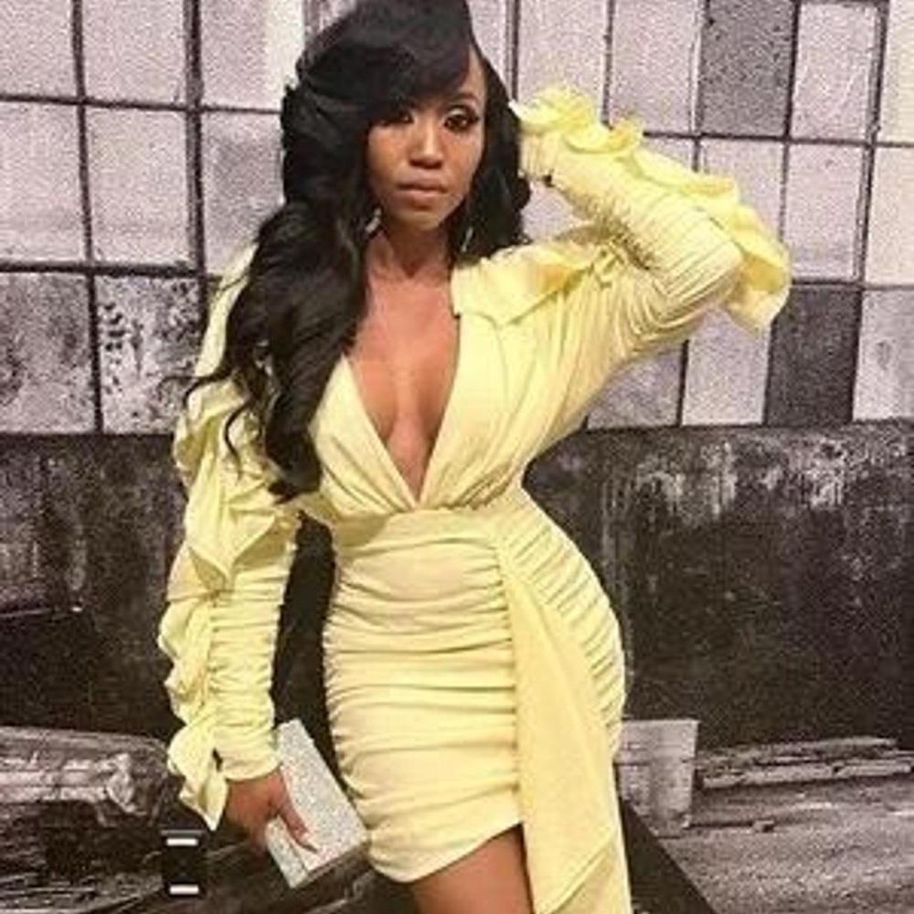 Yellow Ruffle Dress - Picture 1 of 7